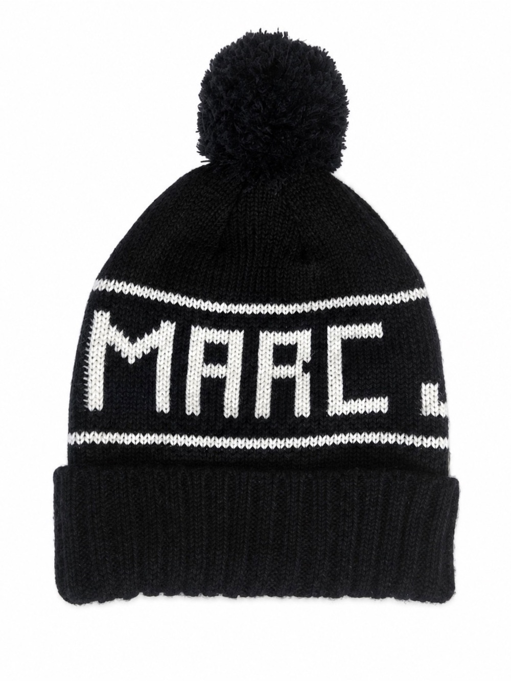 MARC JACOBS,BLACK,BLUE AND CREAM,WINTER KNIT HAT.